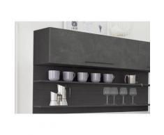 HELD MÖBEL Klapphängeschrank Tulsa, 110 cm breit, mit 1 Klappe, schwarzer Metallgriff, hochwertige MDF Front grau Hängeschränke Küchenschränke Küchenmöbel