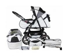 bergsteiger Kombi-Kinderwagen Rio, black & white, 3in1, (10-tlg.) schwarz Kinder Kombikinderwagen Kinderwagen Buggies