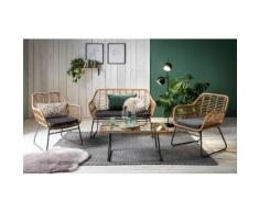 INOSIGN Sitzgruppe Yaro, für Indoor, Terrasse, Wintergarten oder Garten geeignet grau Sofas Couches Möbel sofort lieferbar