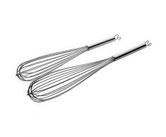 PINTINOX Schneebesen Professional, (Set, 3 tlg.), Edelstahl 18/10, spülmaschinengeeignet, Lg. 25, 30, 35 cm silberfarben Kochen Backen Haushaltswaren