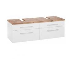 Held Möbel Waschbeckenunterschrank Davos Breite 120 cm, weiß, weiß/weiß