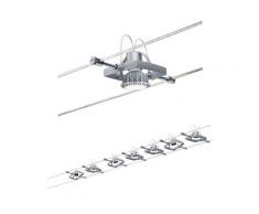 Paulmann LED Deckenleuchte Seilsystem Mac II Chrom matt mit 7 Spots max. 10W GU5,3, GU 5,3, 1 St. silberfarben Schienensysteme und Seilsysteme Deckenleuchten Lampen Leuchten