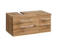Held Möbel Waschbeckenunterschrank Davos Breite 90 cm, braun, wotaneichefb.