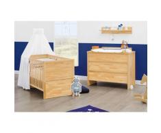 Pinolino Babymöbel-Set Fagus, (Spar-Set, 2 St.), breit; Made in Europe; mit Kinderbett und Wickelkommode beige Baby Babybettausstattung Babymöbel Kinder- Jugendzimmer
