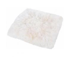 LUXOR living Stuhlkissen Lammfell, Sitzauflage, Sitzfell, eckig, 34x34 cm, echtes auch als 4er Set bestellbar weiß Sitzkissen Kissen