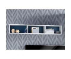Tecnos Wandregal Colore Breite 140 cm, weiß, weiß Hochglanz/türkis