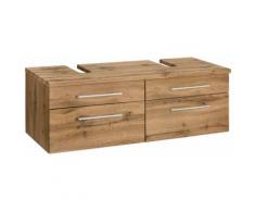 Held Möbel Waschbeckenunterschrank Davos Breite 120 cm, braun, wotaneichefb.