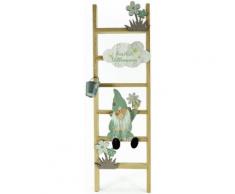 NOOR LIVING Dekoleiter Zwerge, Standdeko für den Eingangsbereich, Höhe ca. 60 cm beige Osterdeko Vorfreude Ostern Dekofiguren
