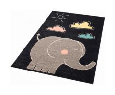 Kinderteppich Elephant Jumbo Zala Living rechteckig Höhe 8 mm maschinell gewebt, blau, dunkelblau