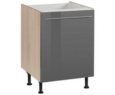 OPTIFIT Spülenschrank Bern, 60 cm breit, mit 1 Tür, höhenverstellbaren Füßen, Metallgriff grau Spülenschränke Küchenschränke Küchenmöbel