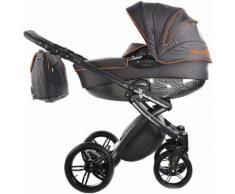 knorr-baby Kombi Kinderwagen Set, »Alive Be Carbon, dunkelgrau-orange«, grau, Unisex, grau-orange