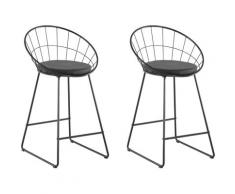 INOSIGN Hochstuhl Jarek, (Set), 2 St., Kunstleder, mit schwarzen Metallgestell, Sitzhöhe 63 cm schwarz Esszimmerstühle Stühle Sitzbänke