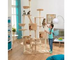 ABUKI Kratzbaum XXL, hoch, BxTxH: 120x50x255 cm beige Kratz- Kletterbäume Katze Tierbedarf