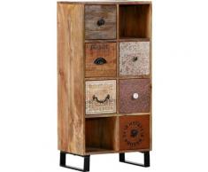 Gutmann Factory Kommode Bounce, massives Altholz Mango mit unterschiedlich verzierten Fronten, Shabby Chic, Vintage beige Schubladenkommoden Kommoden Sideboards