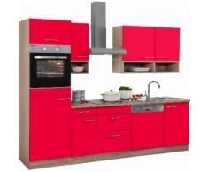 OPTIFIT Küchenzeile mit E-Geräten,»Korfu« Breite 270 cm, rot, rot