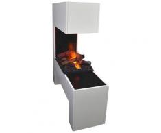 GLOW FIRE Elektrokamin Mozart OMC 500 mit Holzdeck, integriertem Knistersound/Knistereffekt weiß Elektrokamine Heizen Klima