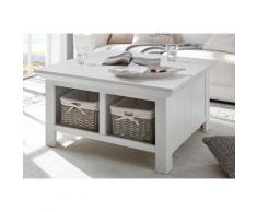 Couchtisch Serie California mit Truhe und 2 Fächern, weiß, Neutral, Pinie Weiß Nachbildung