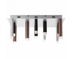 Brilliant Leuchten Cembalo LED Deckenleuchte eckig 12flg braun/Kaffee braun LED-Lampen LED-Leuchten SOFORT LIEFERBARE Lampen Deckenleuchten