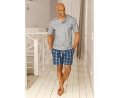 Shorty S.OLIVER grau Herren Homewear-Sets Wäsche mit Knopfleiste