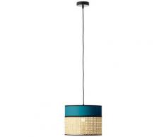 Brilliant Leuchten Dayanara Pendelleuchte 30cm blau/rattan blau Pendelleuchten und Hängeleuchten Deckenleuchten Lampen