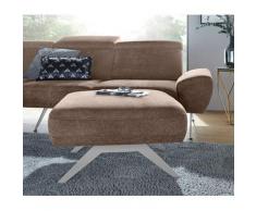 DOMO collection Sitzhocker Cabarini, mit alufarbenen Bumerang-Füßen braun Sitzsäcke Sitzwürfel Sessel Wohnzimmer