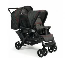 CHIC4BABY Geschwisterwagen mit herausnehmbarer Tragetasche, »Duo jeans black«, schwarz, Kinder, jeans black