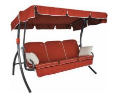 Angerer Freizeitmöbel Hollywoodschaukel Comfort Style, inkl. Auflagen und Zierkissen orange Hollywoodschaukeln Gartenmöbel Gartendeko