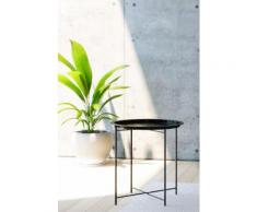 Homexperts Beistelltisch Smart, Tablett-Tisch aus Metall, 47 cm Durchmesser schwarz Beistelltische Tische Tisch