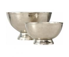 BOLTZE Dekoschale Flaire (Set, 2 Stück) silberfarben Dekoschalen Dekotabletts Deko Wohnaccessoires
