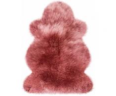 Fellteppich Lammfell farbig Heitmann Felle fellförmig Höhe 70 mm gegerbt, lila, mauve