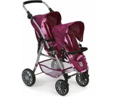 CHIC2000 Puppenbuggy "Tandem-Puppen-Buggy Twinny brombeere", rot, Unisex, brombeer