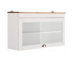 Home affaire Glashängeschrank Oslo, 100 cm breit, aus massiver Kiefer, 1 Klappe, Metallgriff, Landhaus-Optik weiß Küchenserien Küchenmöbel Küche Ordnung