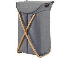 welltime Wäschekorb Costa Rica, 40 cm breit, Bambus grau Badmöbel