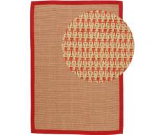 Teppich, Sisal Sofia, carpetfine, rechteckig, Höhe 5 mm, handgewebt rot Juteteppiche Naturteppiche Teppiche