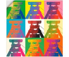 Artland Wandbild Förderturm Pop art bunt Kunstdrucke Bilder Bilderrahmen Wohnaccessoires