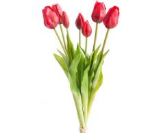 my home Kunstpflanze Maiva, (Set, 7 St.), Tulpenbündel im 7er-Set rot Künstliche Zimmerpflanzen Kunstpflanzen Wohnaccessoires