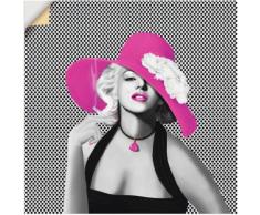 Artland Wandbild Marilyn in Pop Art rosa Bilder Bilderrahmen Wohnaccessoires
