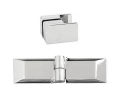 Dusbad Eckdusche Vital 1, (2 tlg.), Drehfalttür links, Breite: 800mm, mit Seitenwand, 850mm grau Bodenablauf Duschkabinen Duschen Bad Sanitär