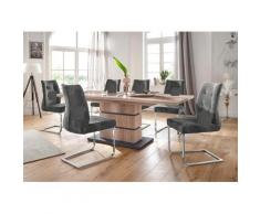Homexperts Essgruppe Bonnie TOPSELLER grau Essgruppen Tische Sitzmöbel-Sets