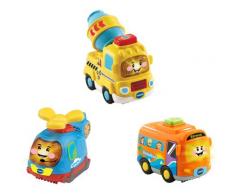 Spielzeug-Auto VTECH "Tut Tut Baby Flitzer, 3er-Set Reisebus, Helikopter, Betonmischer" Spielzeugfahrzeuge bunt Kinder Altersempfehlung
