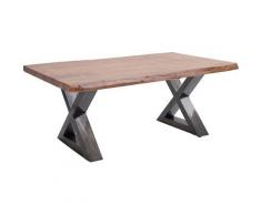 MCA furniture Couchtisch Cartagena, Massivholz mit Baumkante und natürlichen Rissen Löchern braun Couchtische Tische Möbel sofort lieferbar
