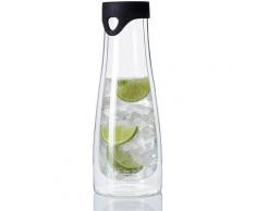 LEONARDO Wasserkaraffe "Primo", farblos, transparent-schwarz