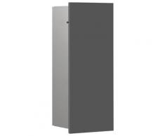 Emco Schrankmodule Asis Pure Bürstengarnitur-Modul Unterputz, Anschlag rechts, diamantgrau (435mm) grau Badaccessoires