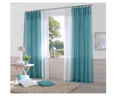 Gardine Hannah Home affaire Schlaufen 2 Stück, blau, aquablau