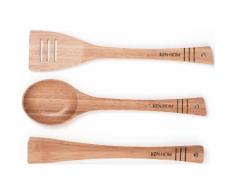KEN HOM Kochbesteck-Set (Set 3-tlg), braun, Neutral, holzfarben