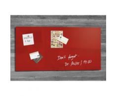 sigel Glas-Magnettafel, rot, rot