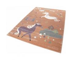 Esprit Kinderteppich Sunny Unicorn, rechteckig, 13 mm Höhe orange Home Teppiche