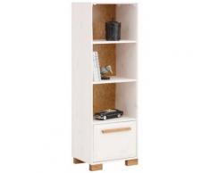 Home affaire Regal Ance, Ance aus Kiefer und Eiche massiv, Höhe 134 cm weiß Standregale Regale Garderoben