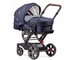 Gesslein Kombi-Kinderwagen F6 Air+ & Tragetasche C1 Lift Anthrazit/Stern blau meliert, Made in Germany; Kinderwagen Baby Ab Geburt Altersempfehlung