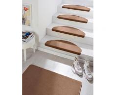 Stufenmatte, Fancy, HANSE Home, halbrund, Höhe 7 mm, maschinell getuftet braun Stufenmatten Teppiche